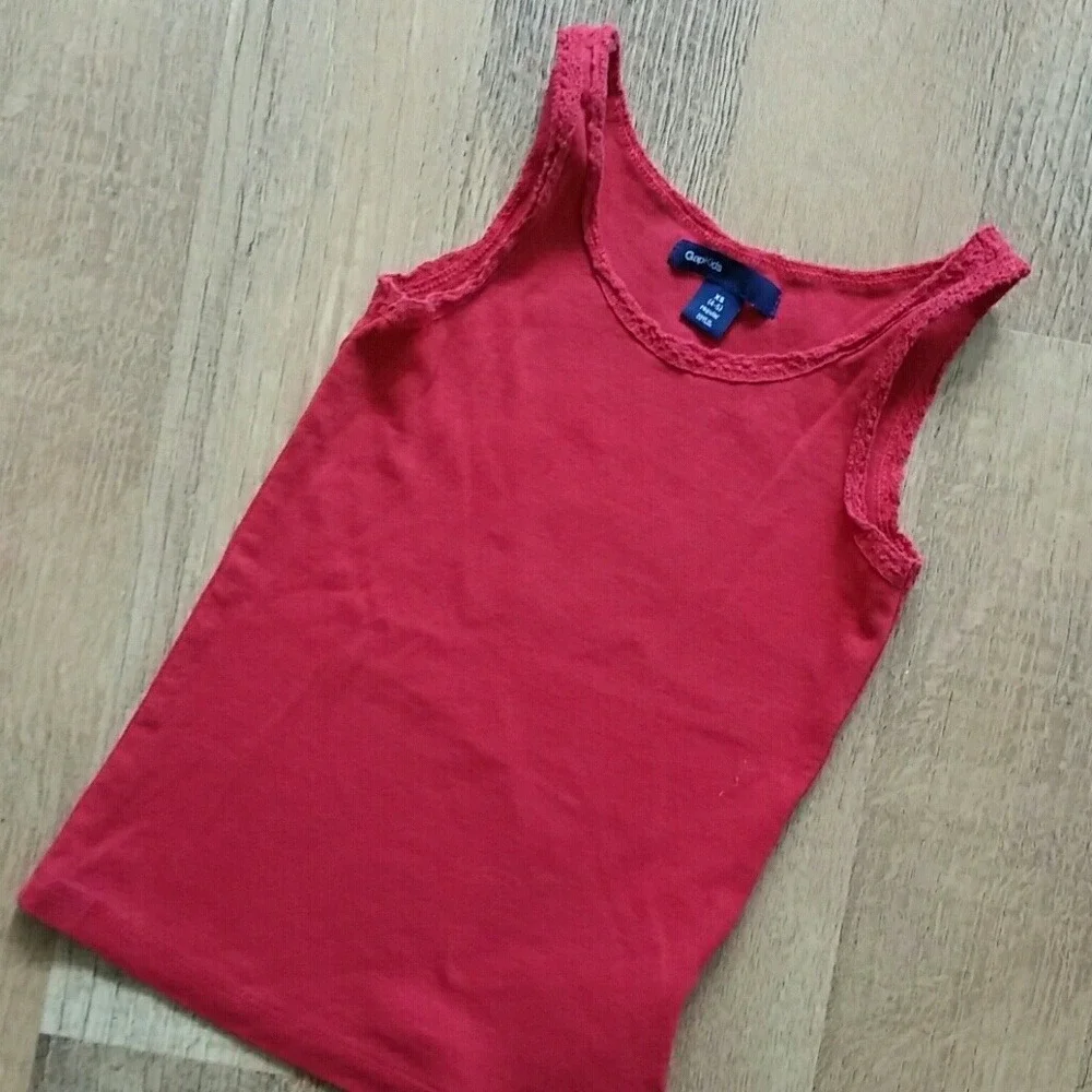GAP Girls 3 Pack Tank Tops Size XS (4-5)- Turquoise, Pink, Red‎